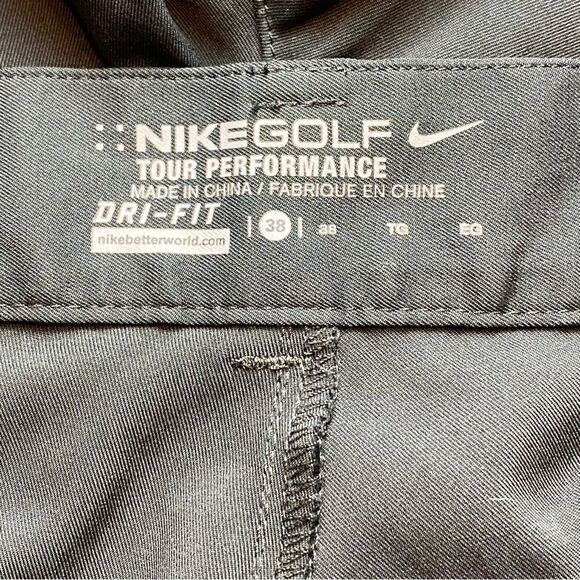 Nike Golf Dri-Fit Flat Front Black Shorts Size 38 - Picture 3 of 11